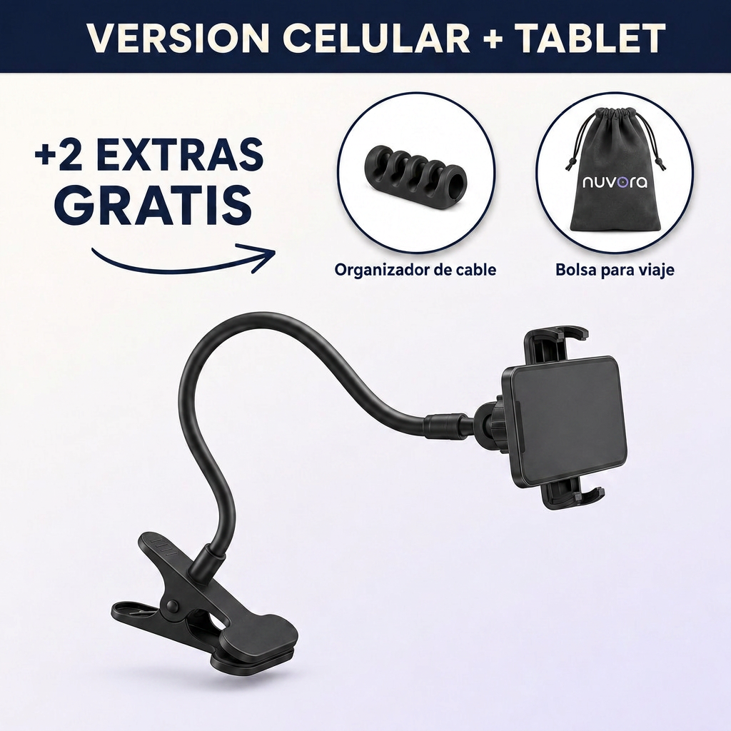 Nuvora Flex 360 — Soporte Flexible Manos Libres para Celular
