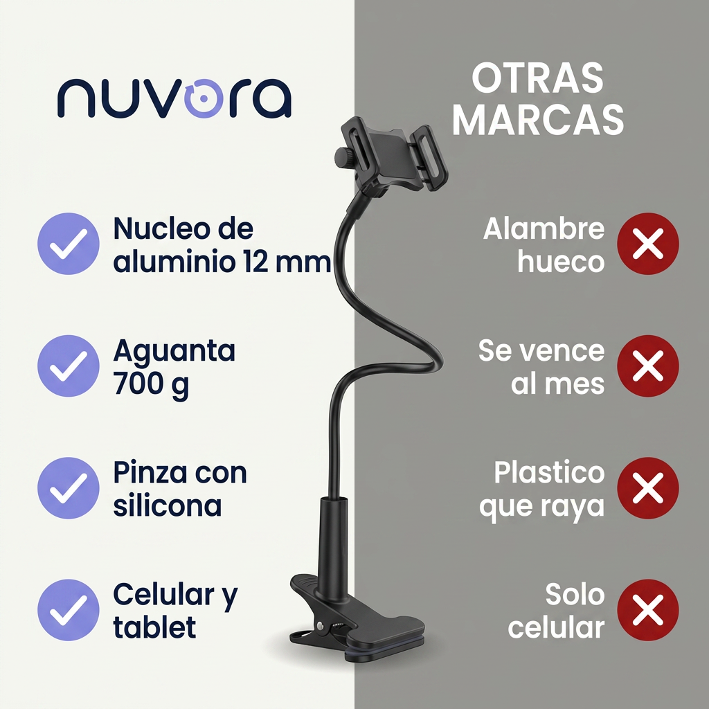 Nuvora Flex 360 — Soporte Flexible Manos Libres para Celular